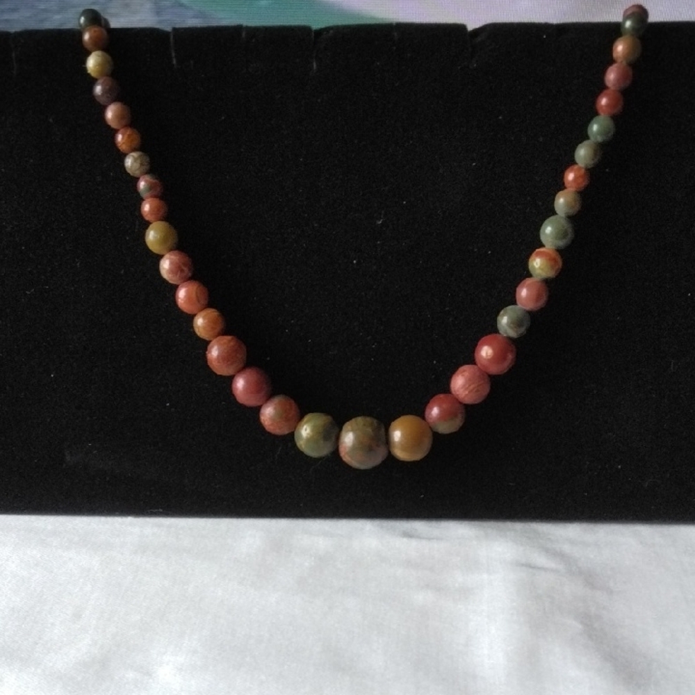 Classic Picasso Jasper Beaded Necklace